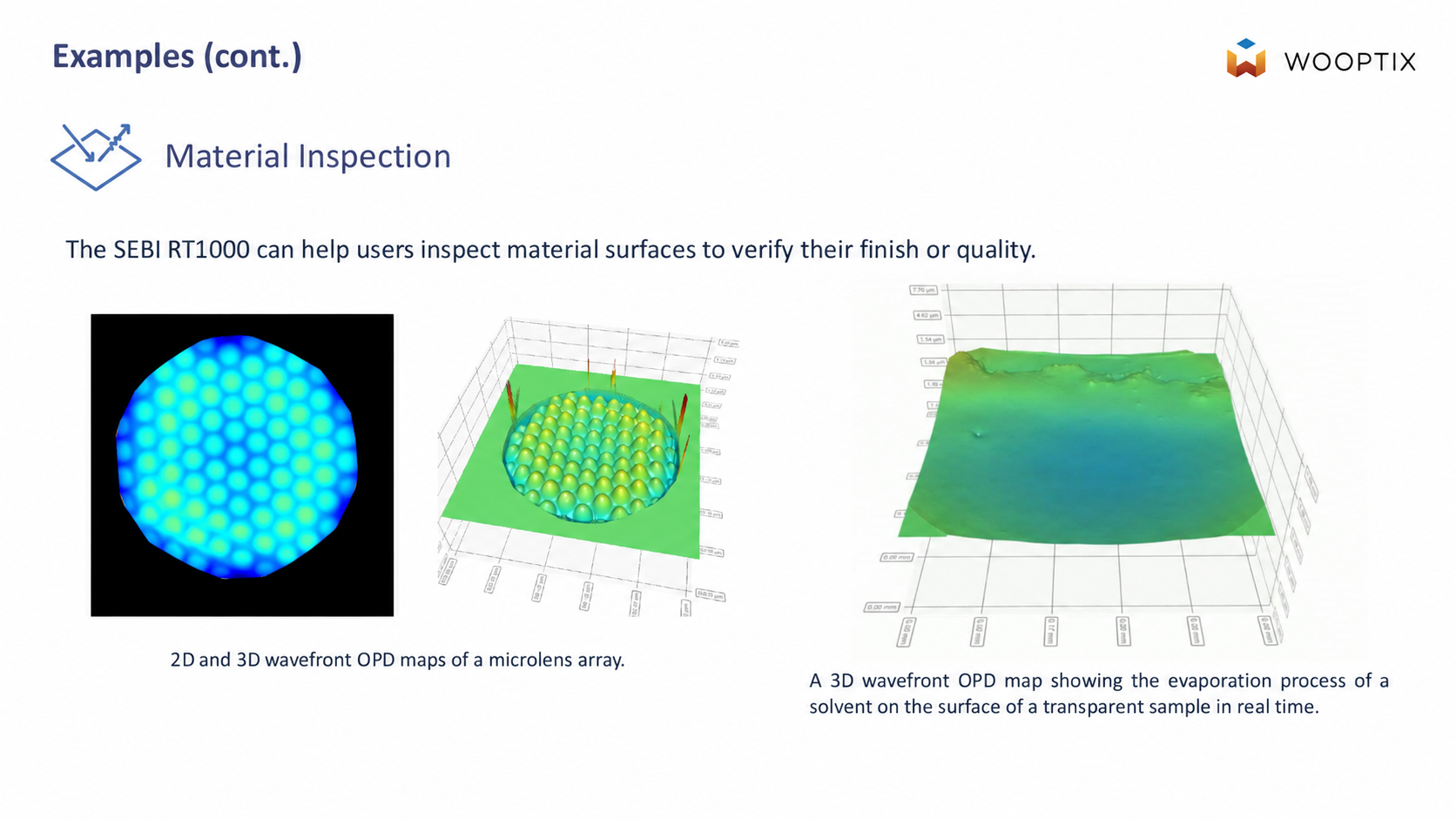SEBI RT1000 Material Inspection